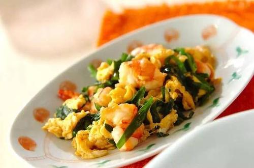 韭菜虾仁炒鸡蛋的做法